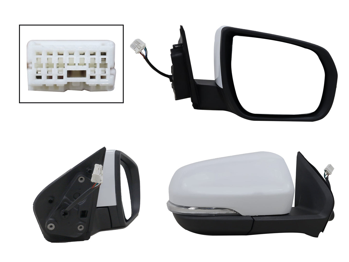 ESPEJO DER ELECT BLANCO P/PINTAR C/LUZ DIRECCIONAL C/DESEMPAÑANTE (6PINES)