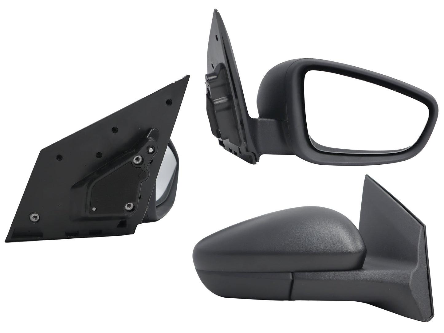 ESPEJO DER MANUAL NEGRO POROSO