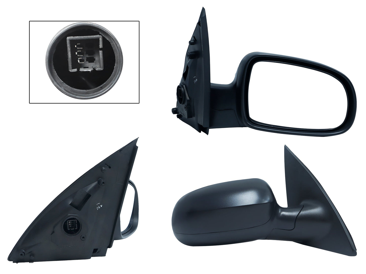 ESPEJO DER ELECT NEGRO POROSO (3PINES) (TORNADO 04-11)