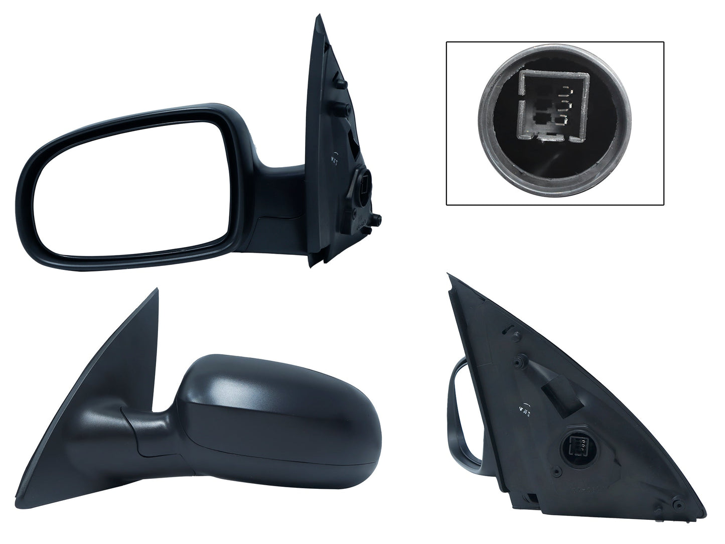 ESPEJO IZQ ELECT NEGRO POROSO (3PINES) (TORNADO 04-11)