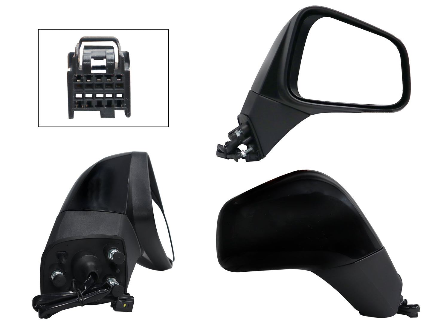 ESPEJO DER ELECT NEGRO P/PINTAR C/DESEMPAÑANTE (5PINES)