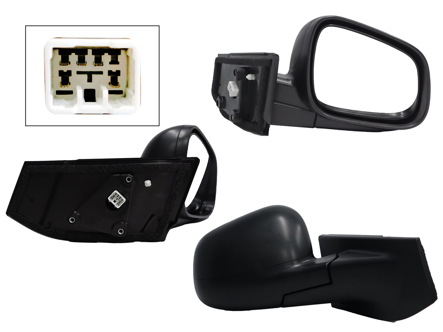 ESPEJO DER ELECT NEGRO P/PINTAR (3PINES) (BEAT 18-21 4-5PTAS)