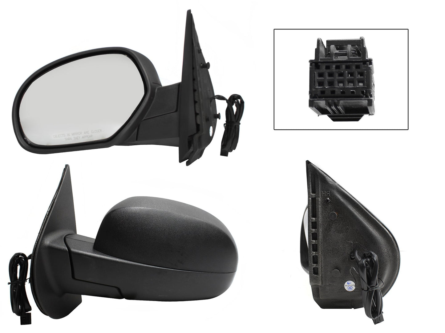 ESPEJO IZQ ELECT NEGRO POROSO C/DESEMPAÑANTE (5PINES) (SUBURBAN-TAHOE-YUKON 07-13)
