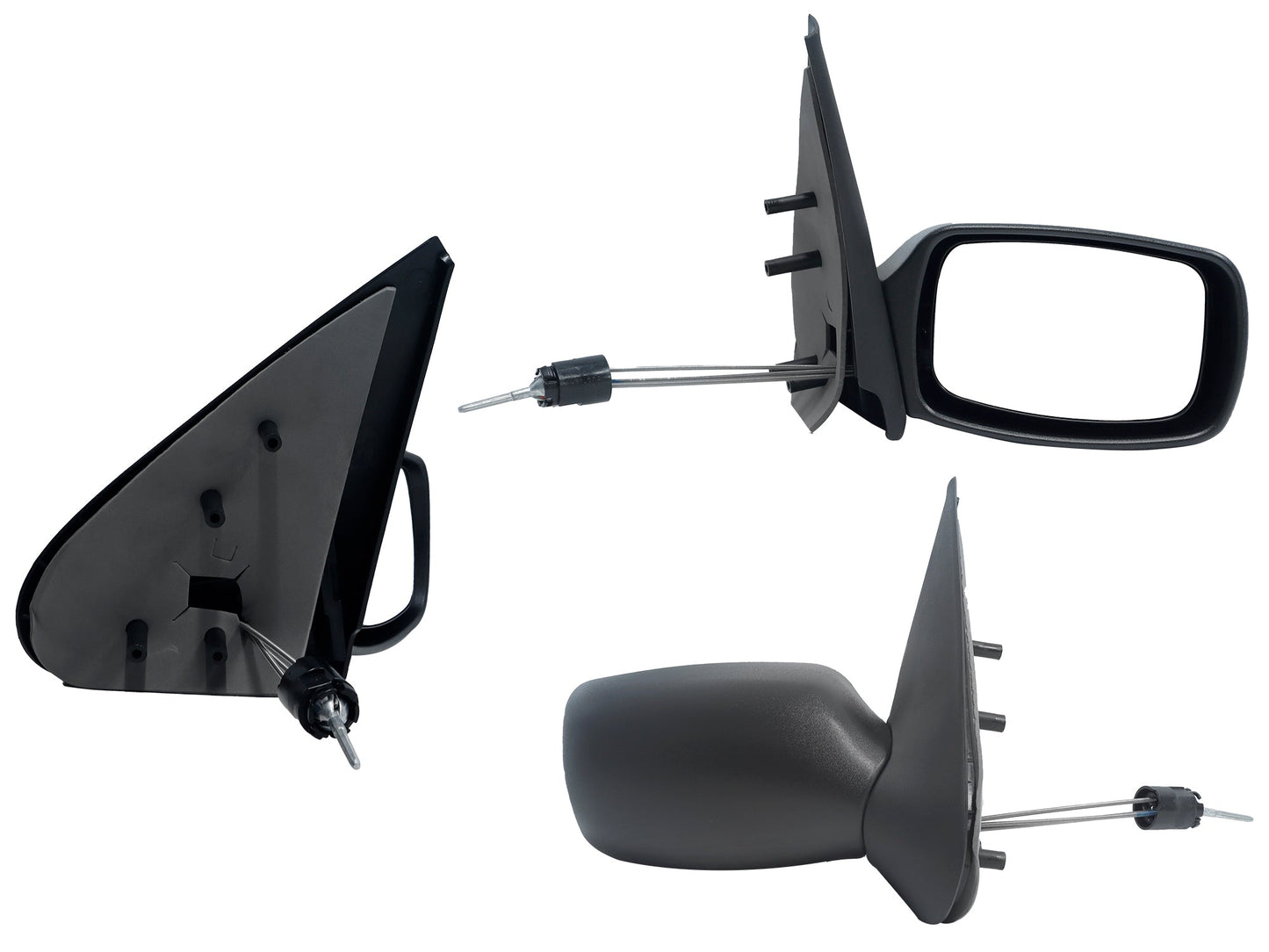 ESPEJO DER MANUAL NEGRO POROSO C/CONTROL (FIESTA 98-02)