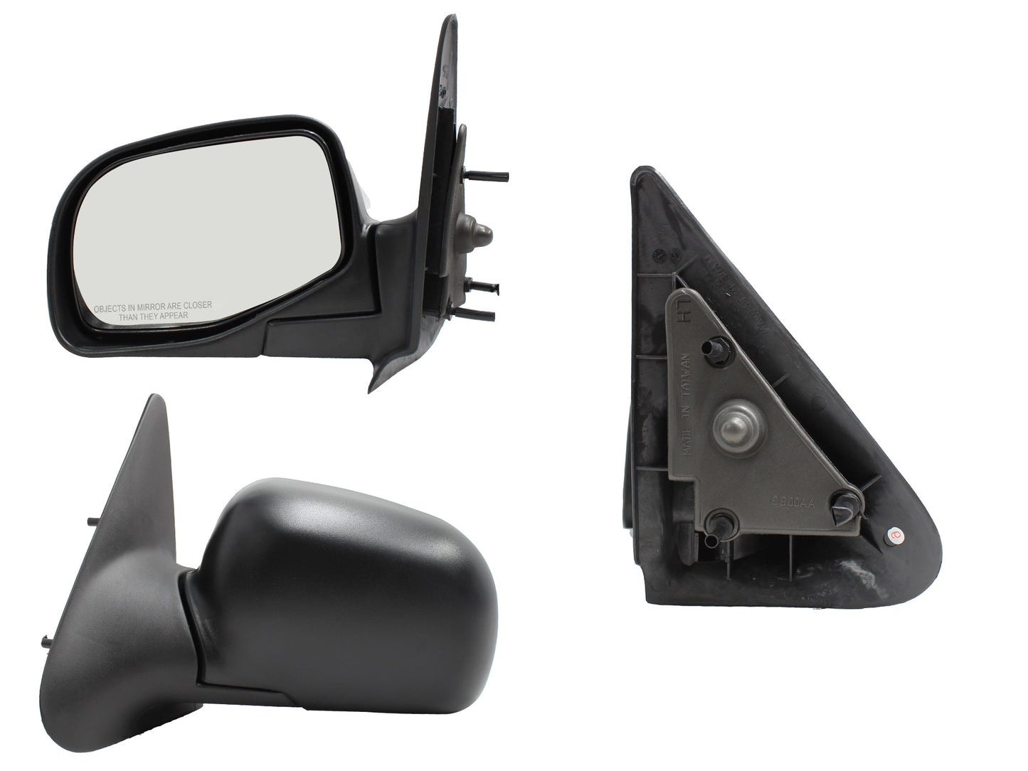 ESPEJO IZQ MANUAL NEGRO POROSO