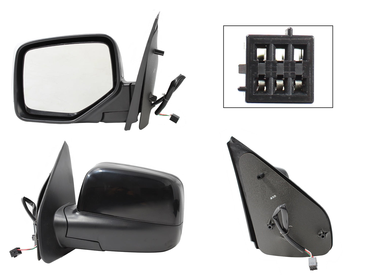 ESPEJO IZQ ELECT NEGRO P/PINTAR (3PINES)