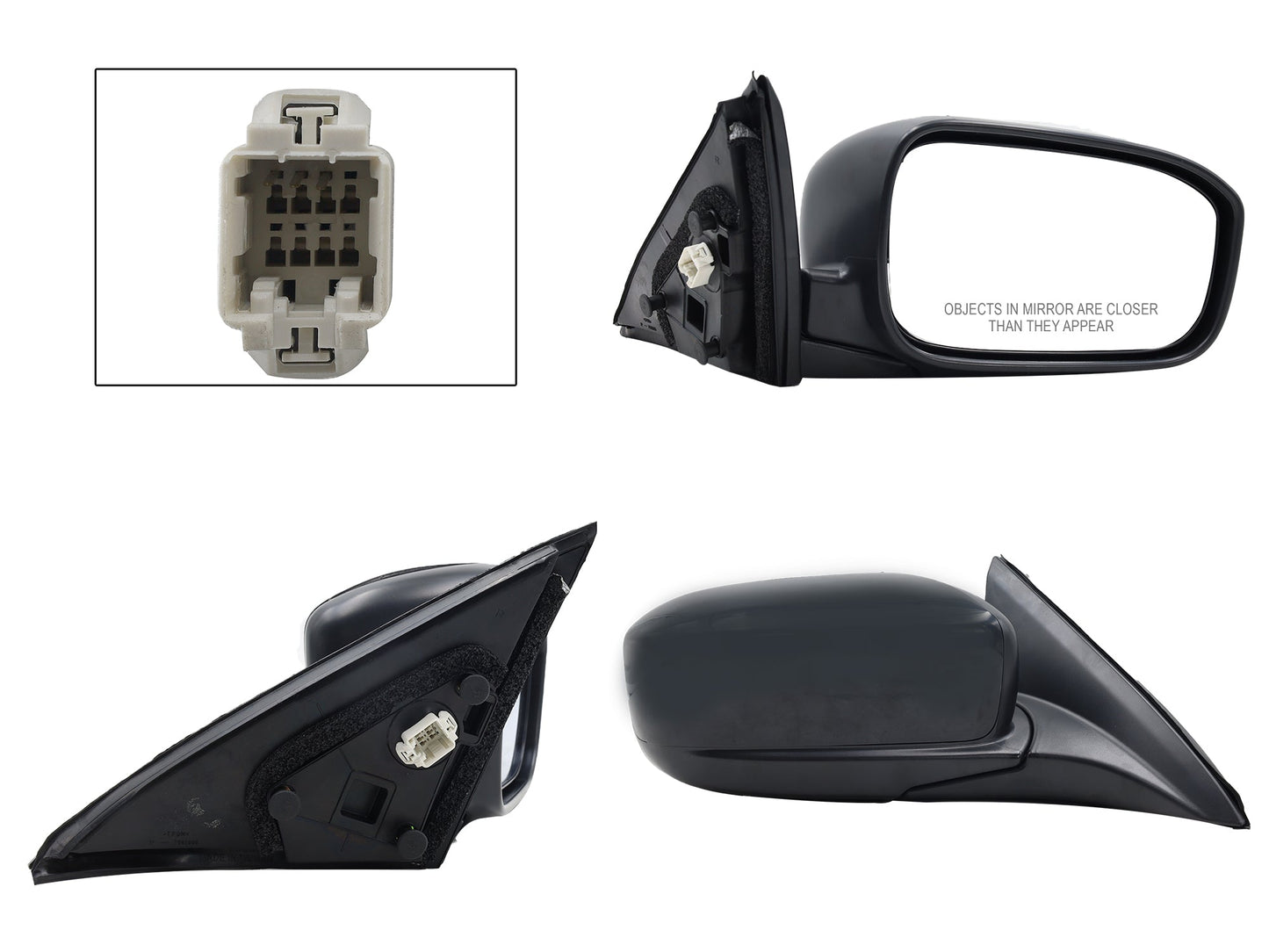 ESPEJO DER ELECT NEGRO P/PINTAR (3PINES)