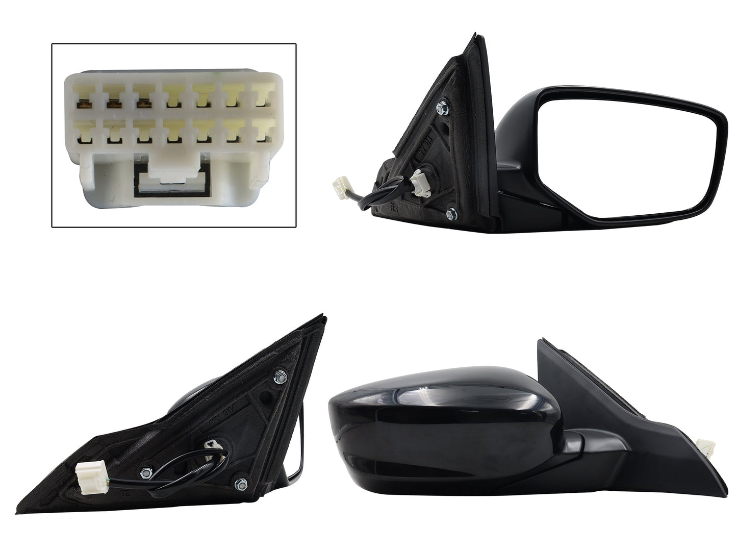 ESPEJO DER ELECT NEGRO P/PINTAR (3PINES) 4PTAS