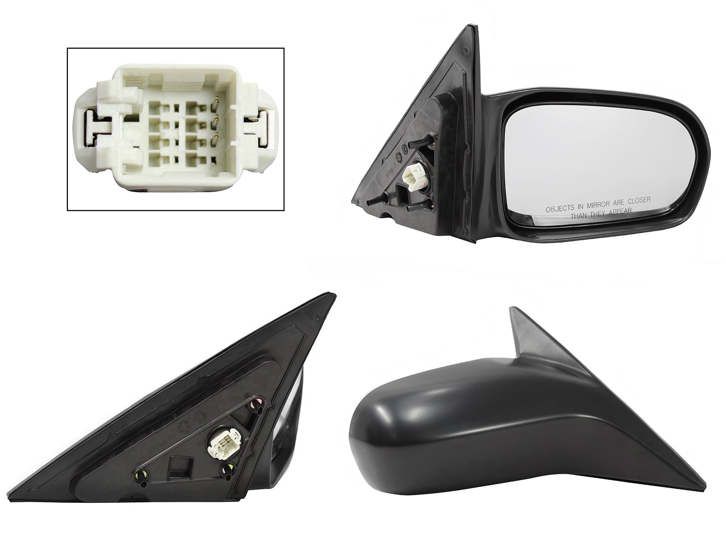 ESPEJO DER ELECT NEGRO P/PINTAR (3PINES) 4PTAS