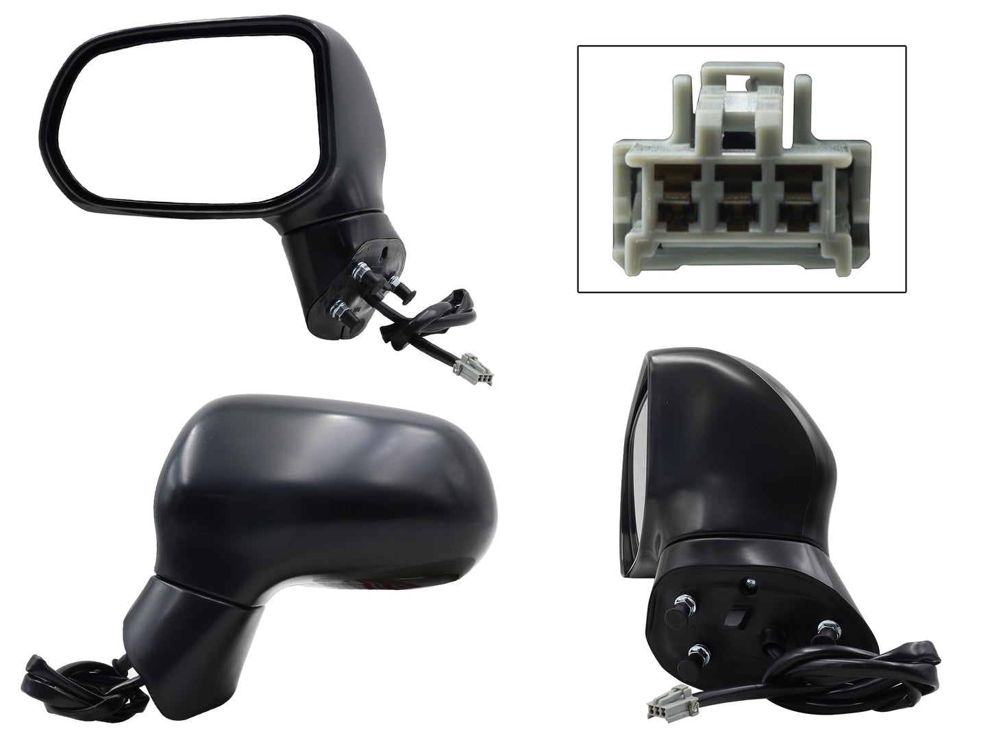 ESPEJO IZQ ELECT NEGRO P/PINTAR (3PINES) 4PTAS