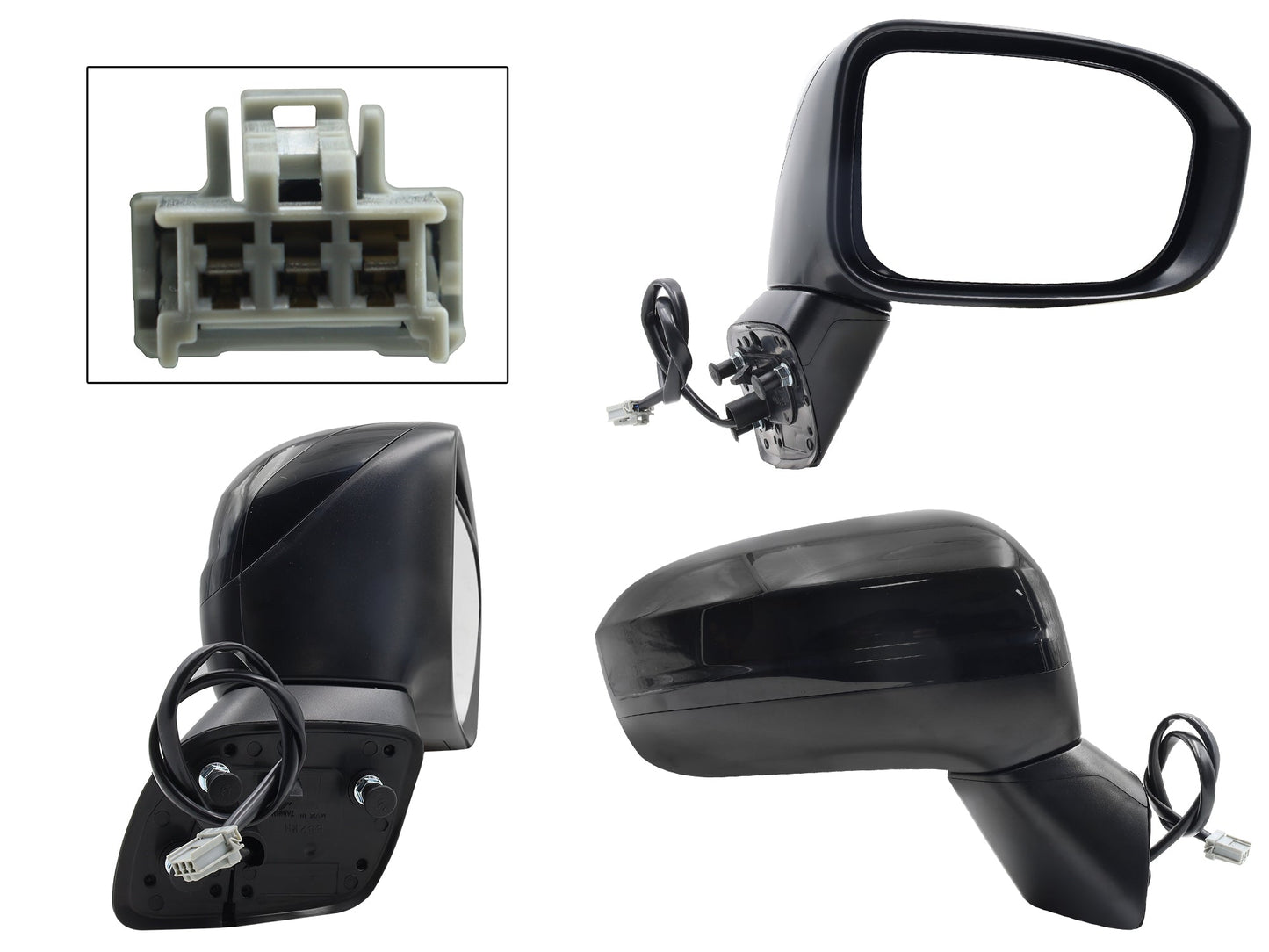 ESPEJO DER ELECT NEGRO P/PINTAR (3PINES) 4PTAS