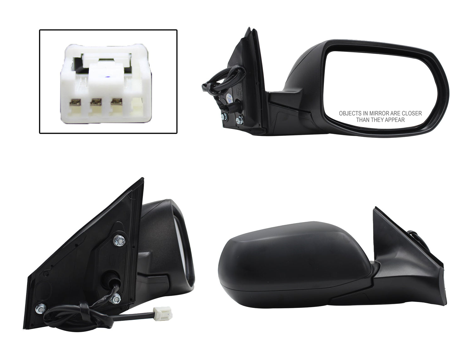 ESPEJO DER ELECT NEGRO P/PINTAR (3PINES)