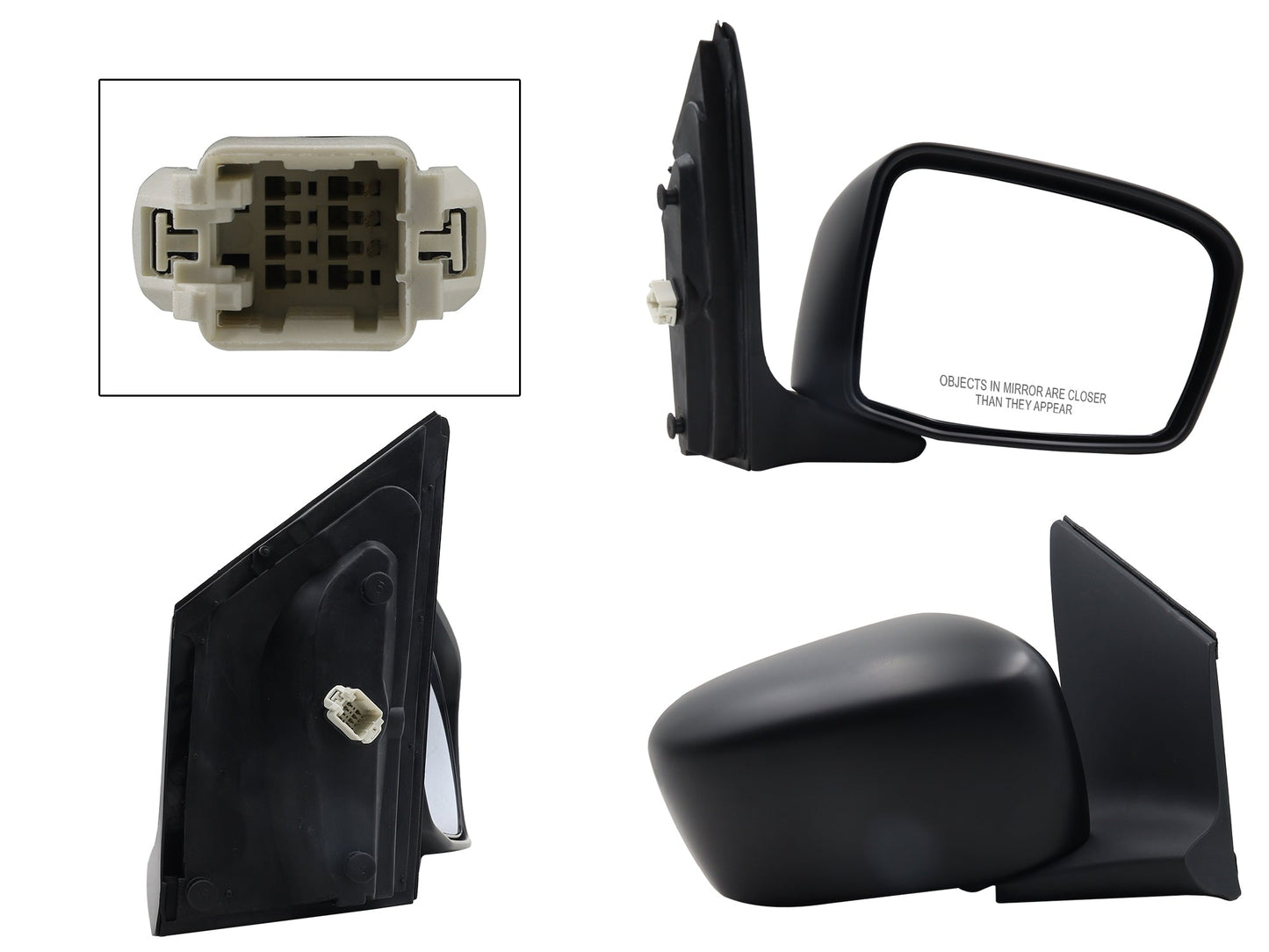 ESPEJO DER ELECT NEGRO P/PINTAR (3PINES)