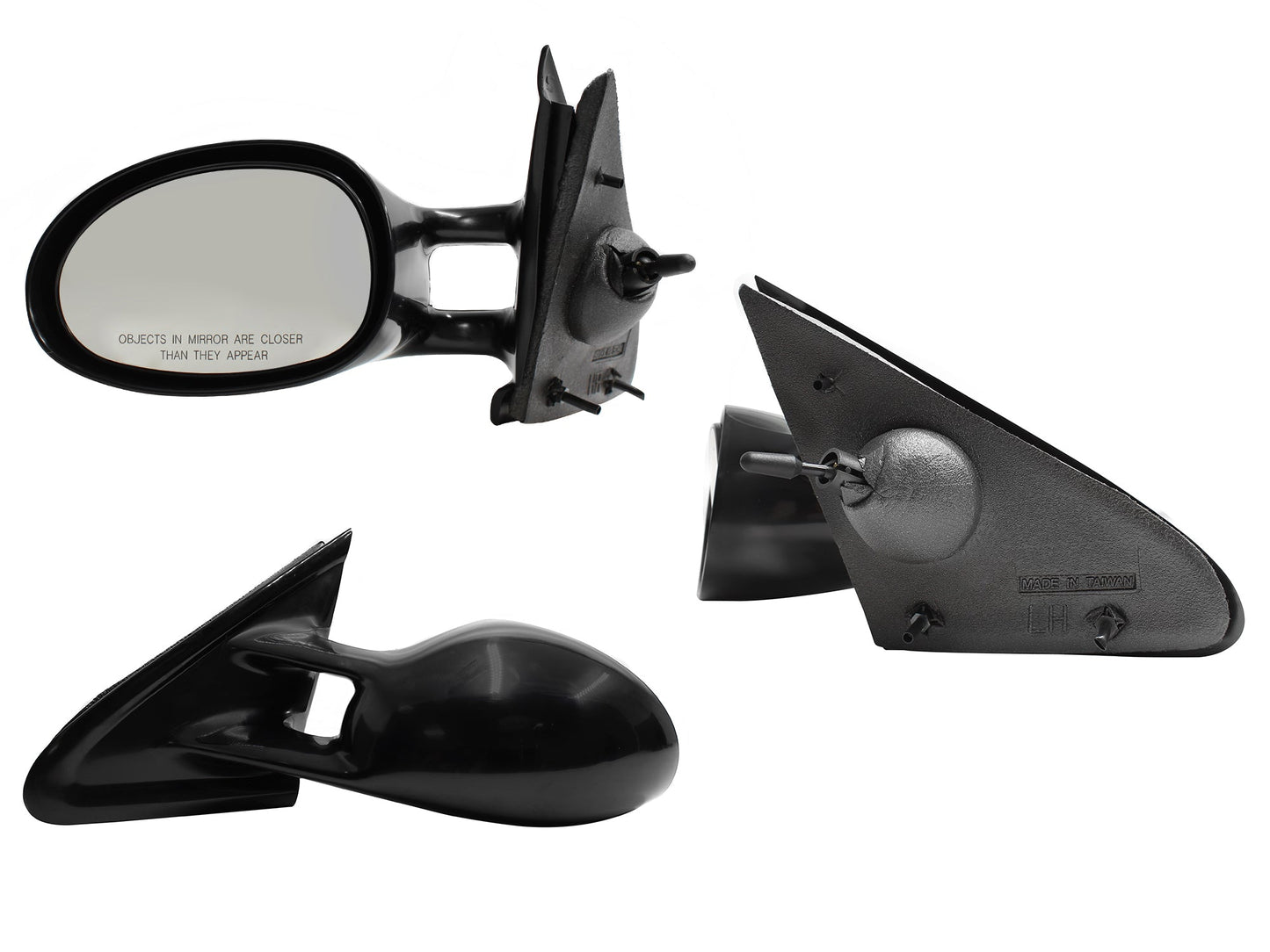 ESPEJO IZQ MANUAL NEGRO LISO (CIRRUS 95-00)