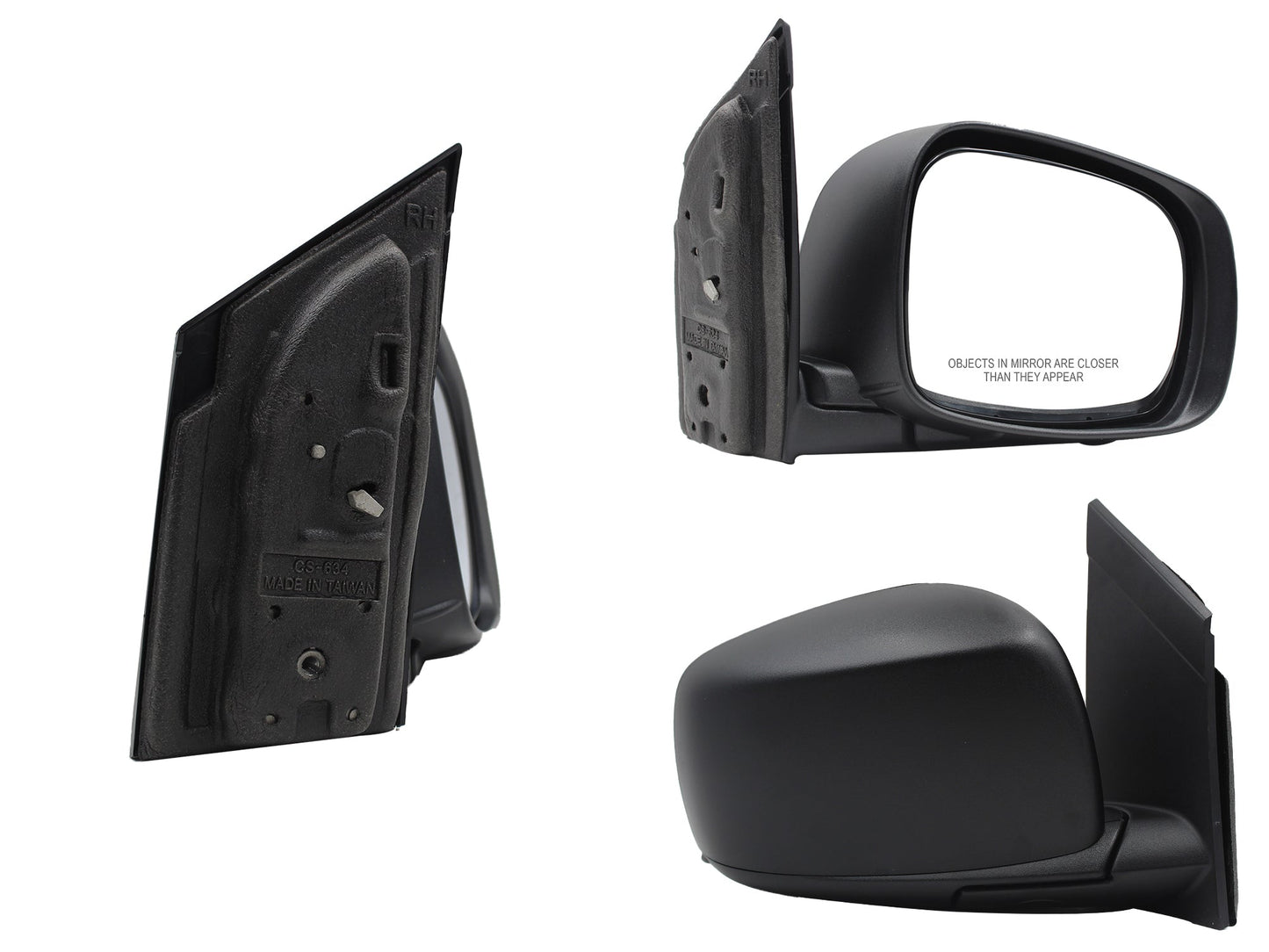 ESPEJO DER MANUAL NEGRO POROSO S/CONTROL (TOWN & COUNTRY 08-16)