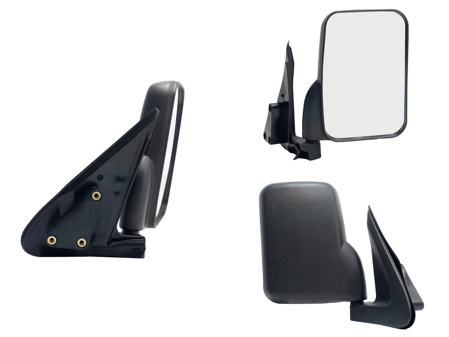 ESPEJO DER MANUAL NEGRO POROSO (BASE INT PLASTICO)