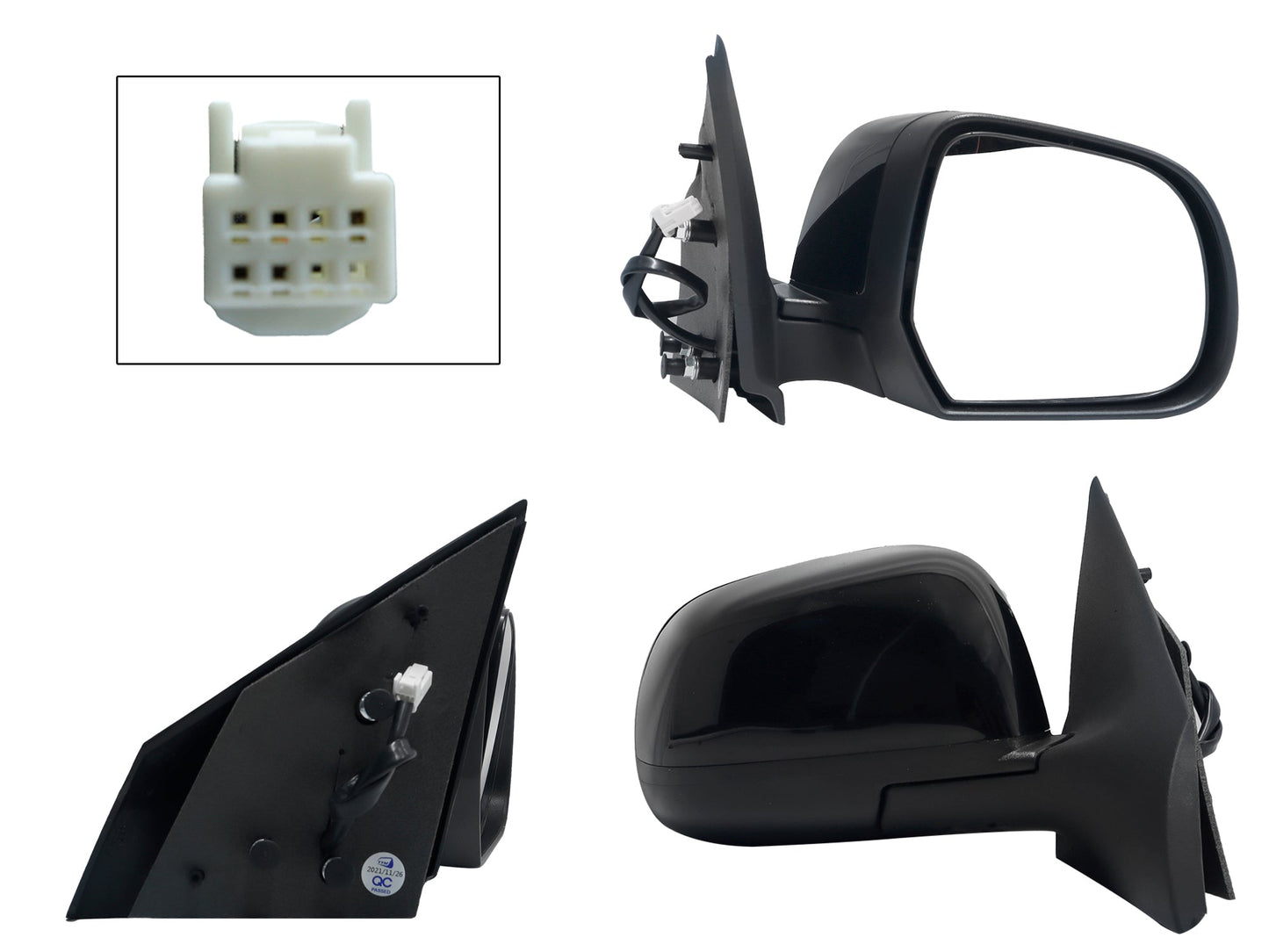 ESPEJO DER ELECT NEGRO P/PINTAR (3PINES)