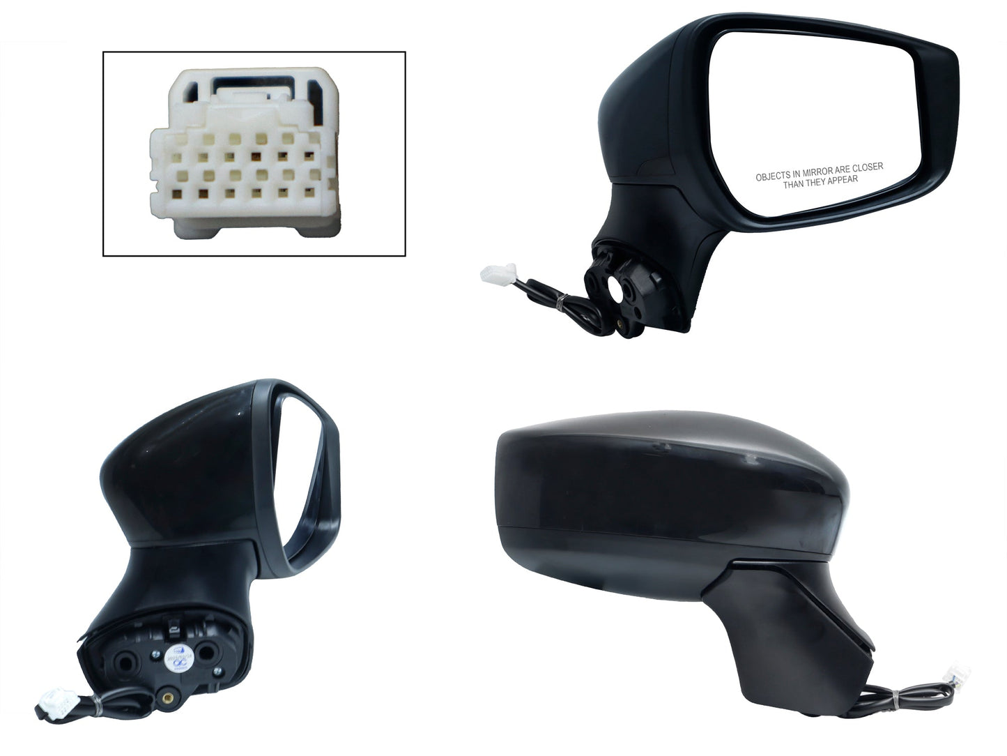 ESPEJO DER ELECT NEGRO P/PINTAR (3PINES)