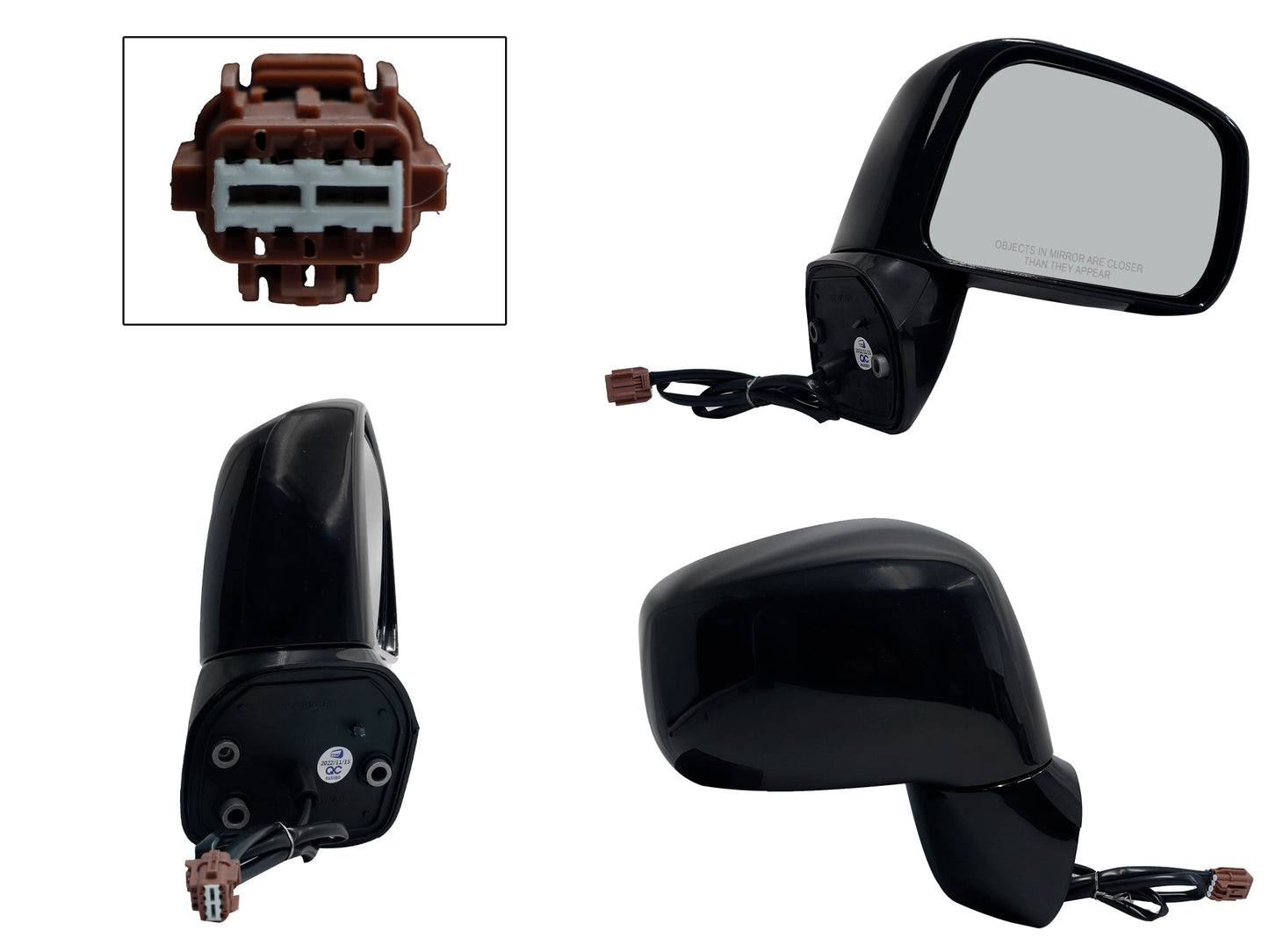 ESPEJO DER ELECT NEGRO P/PINTAR (3PINES)