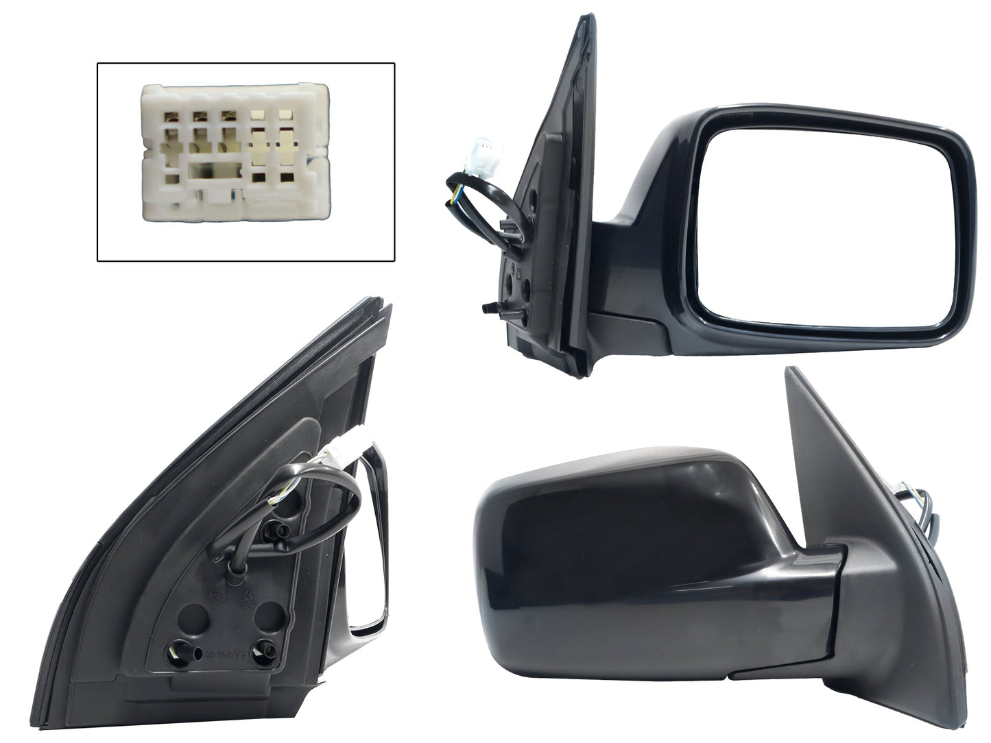 ESPEJO DER ELECT NEGRO P/PINTAR (3PINES)