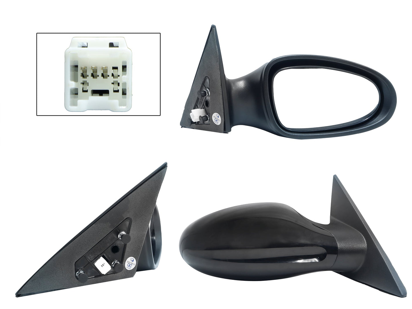 ESPEJO DER ELECT NEGRO P/PINTAR (3PINES)