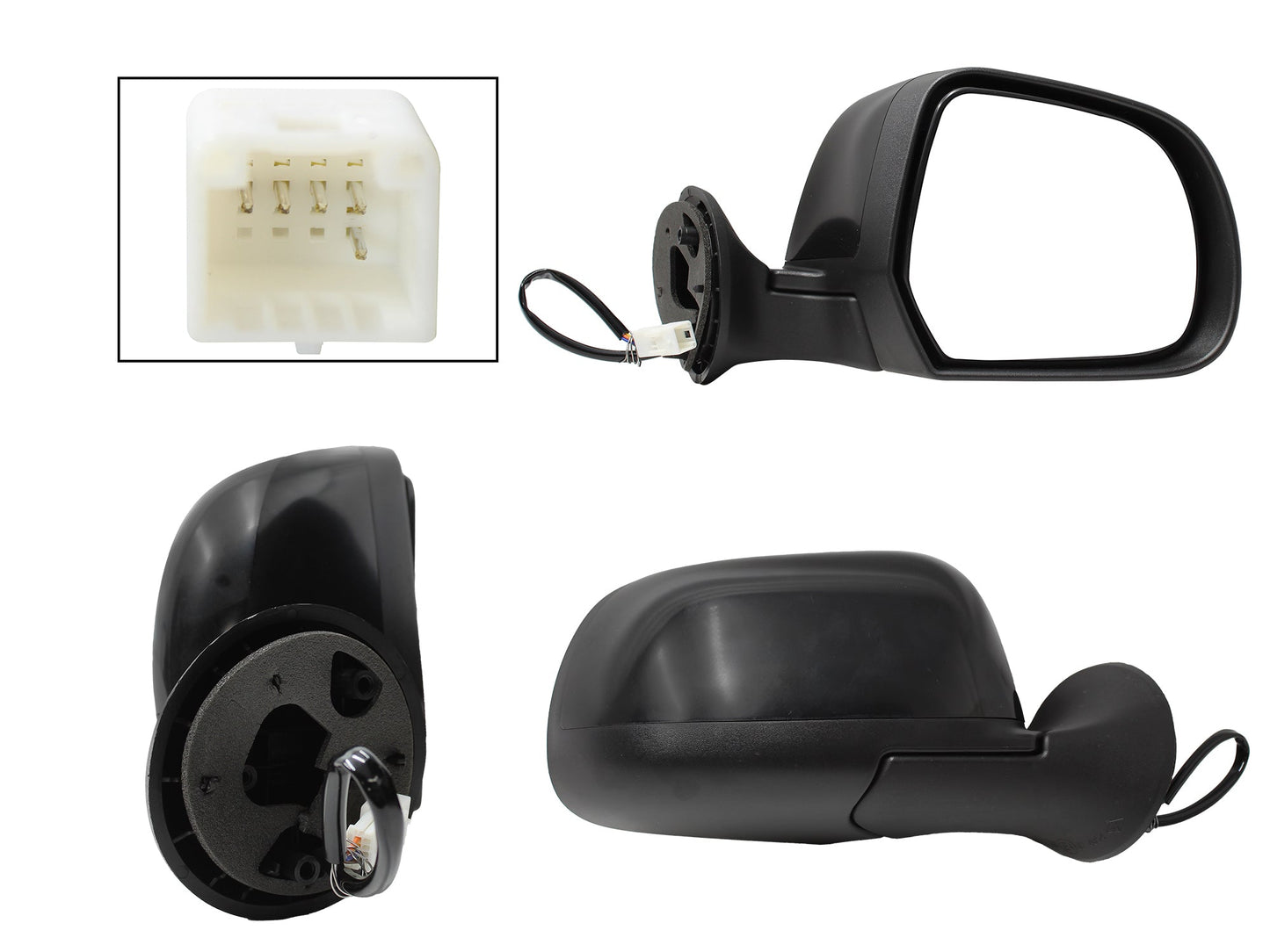 ESPEJO DER ELECT NEGRO P/PINTAR C/DESEMPAÑANTE (5PINES) (OROCH 18-22)