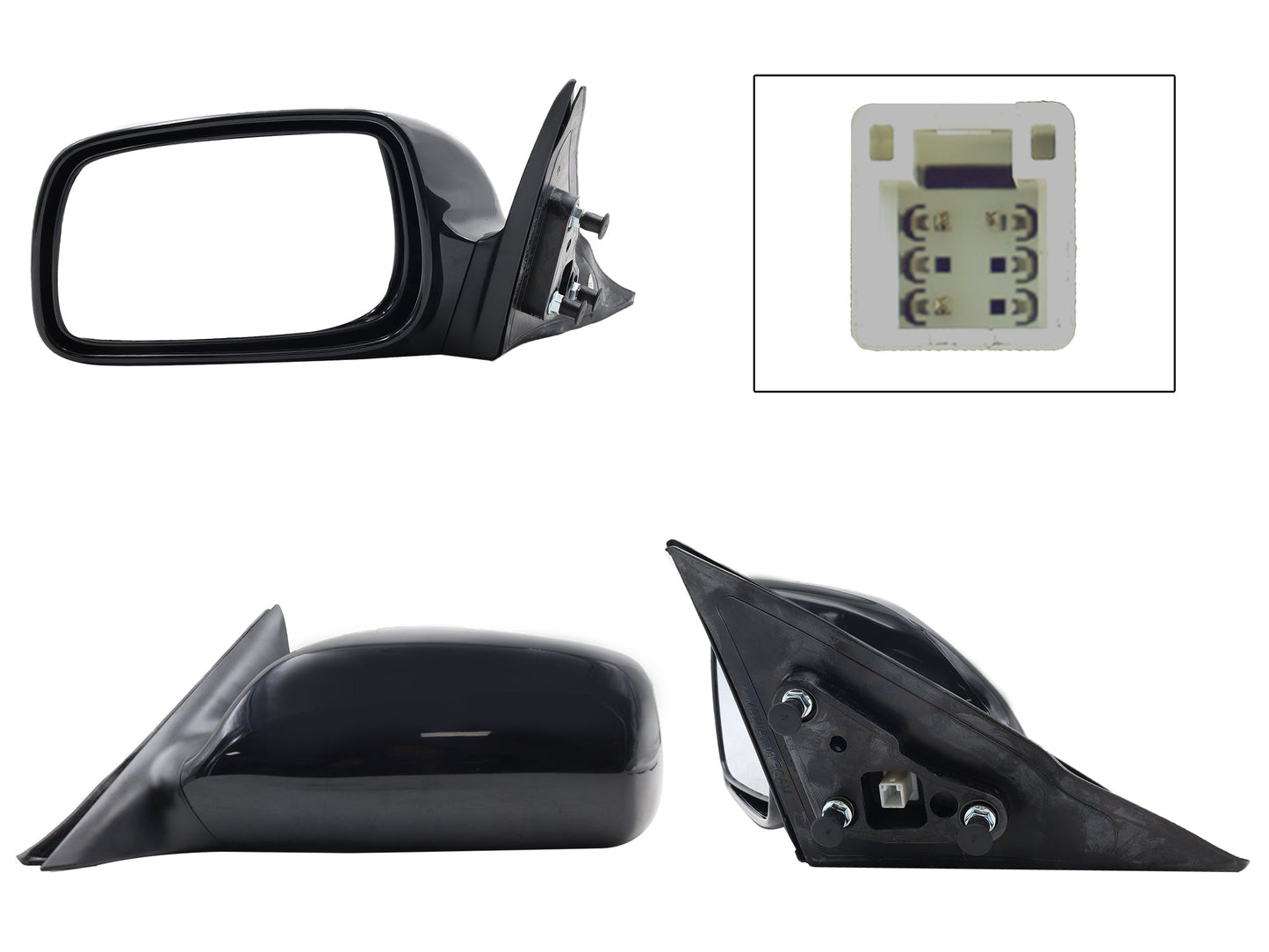 ESPEJO IZQ ELECT NEGRO P/PINTAR (3PINES)