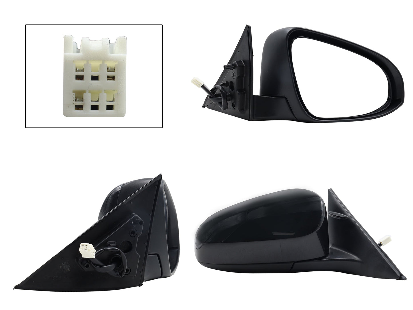 ESPEJO DER ELECT NEGRO P/PINTAR (3PINES)