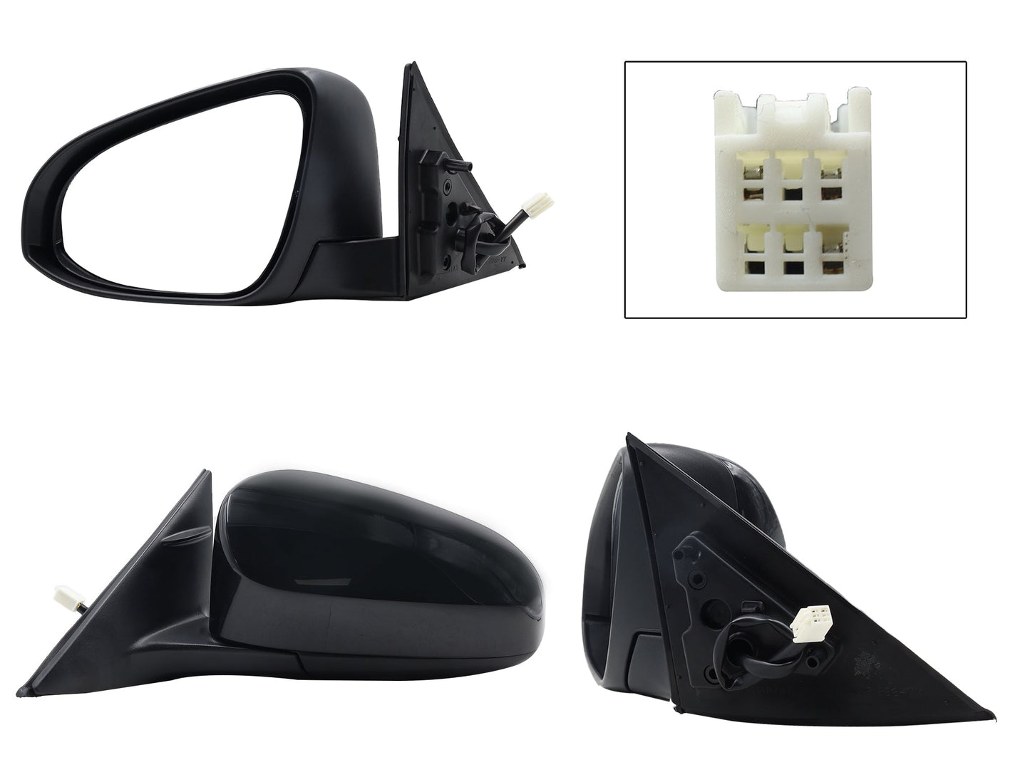 ESPEJO IZQ ELECT NEGRO P/PINTAR (3PINES)