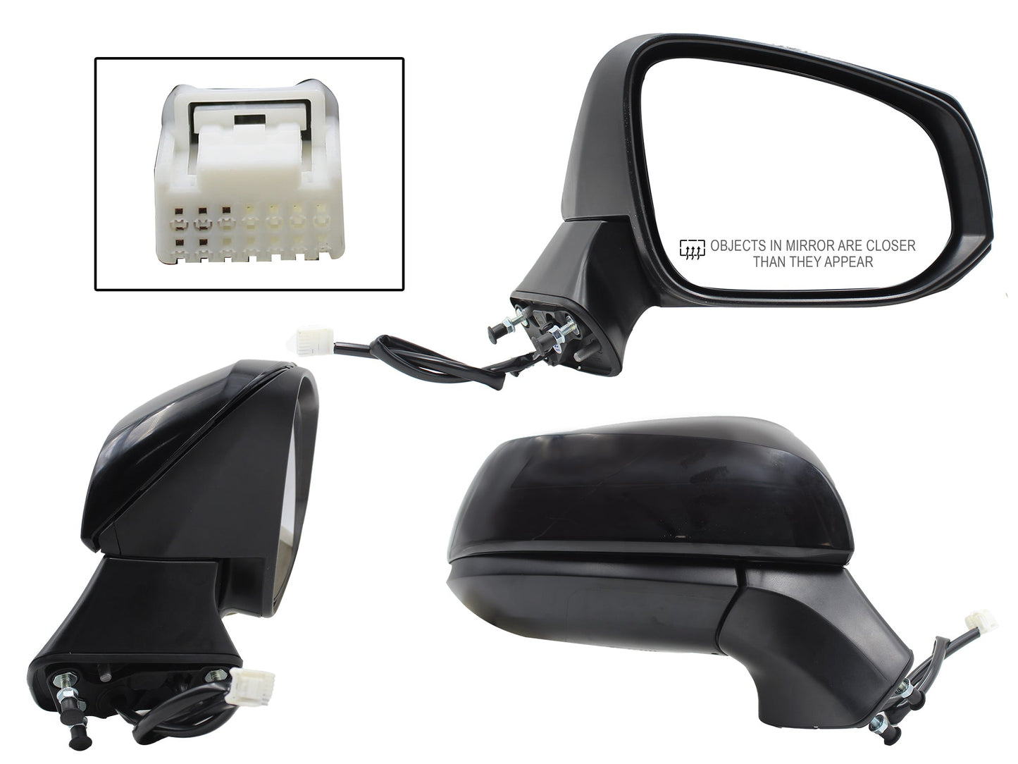 ESPEJO DER ELECT NEGRO P/PINTAR C/DESEMPAÑANTE (5PINES)