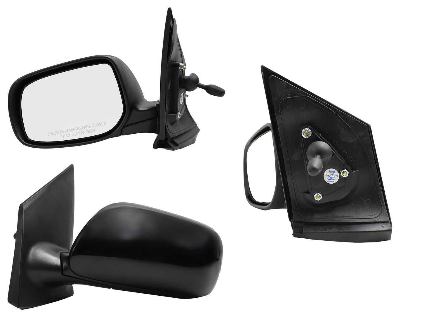 ESPEJO IZQ MANUAL NEGRO P/PINTAR C/CONTROL 4PTAS