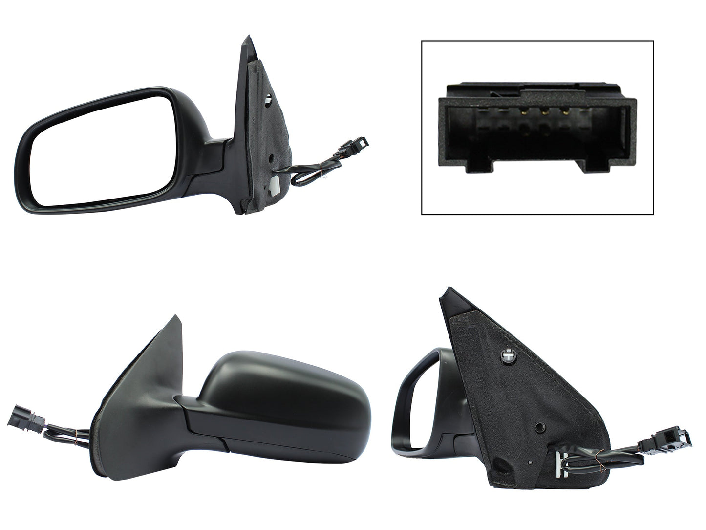 ESPEJO IZQ ELECT NEGRO P/PINTAR (5PINES)