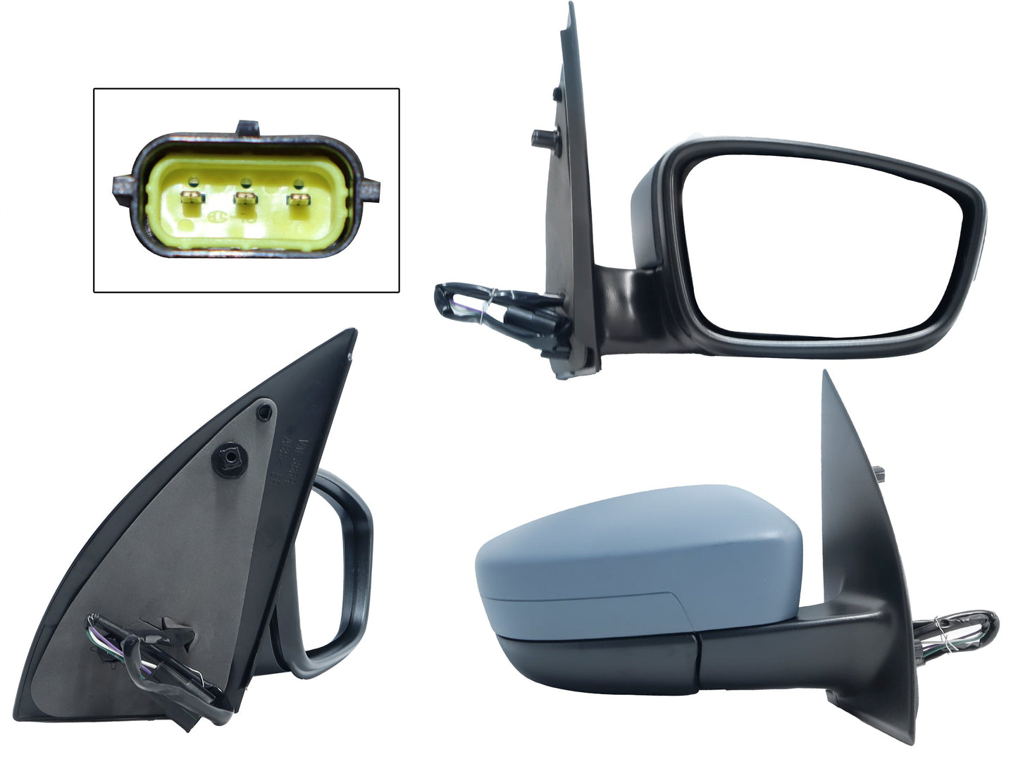 ESPEJO DER ELECT GRIS P/PINTAR (3PINES)