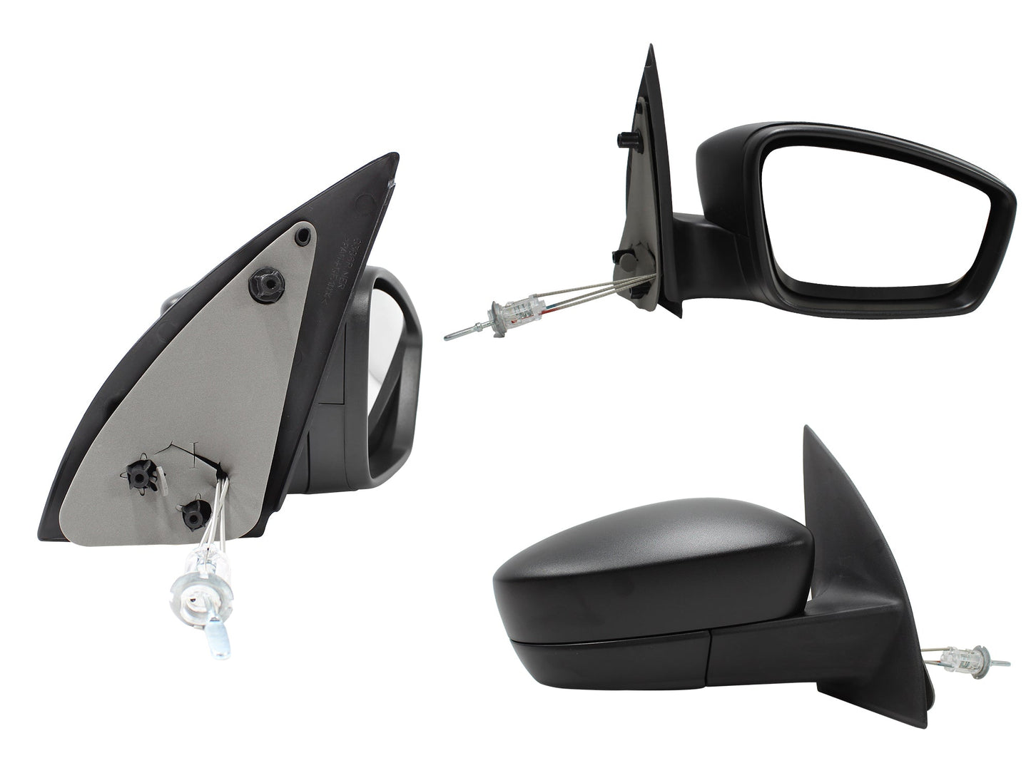 ESPEJO DER MANUAL NEGRO POROSO C/CONTROL