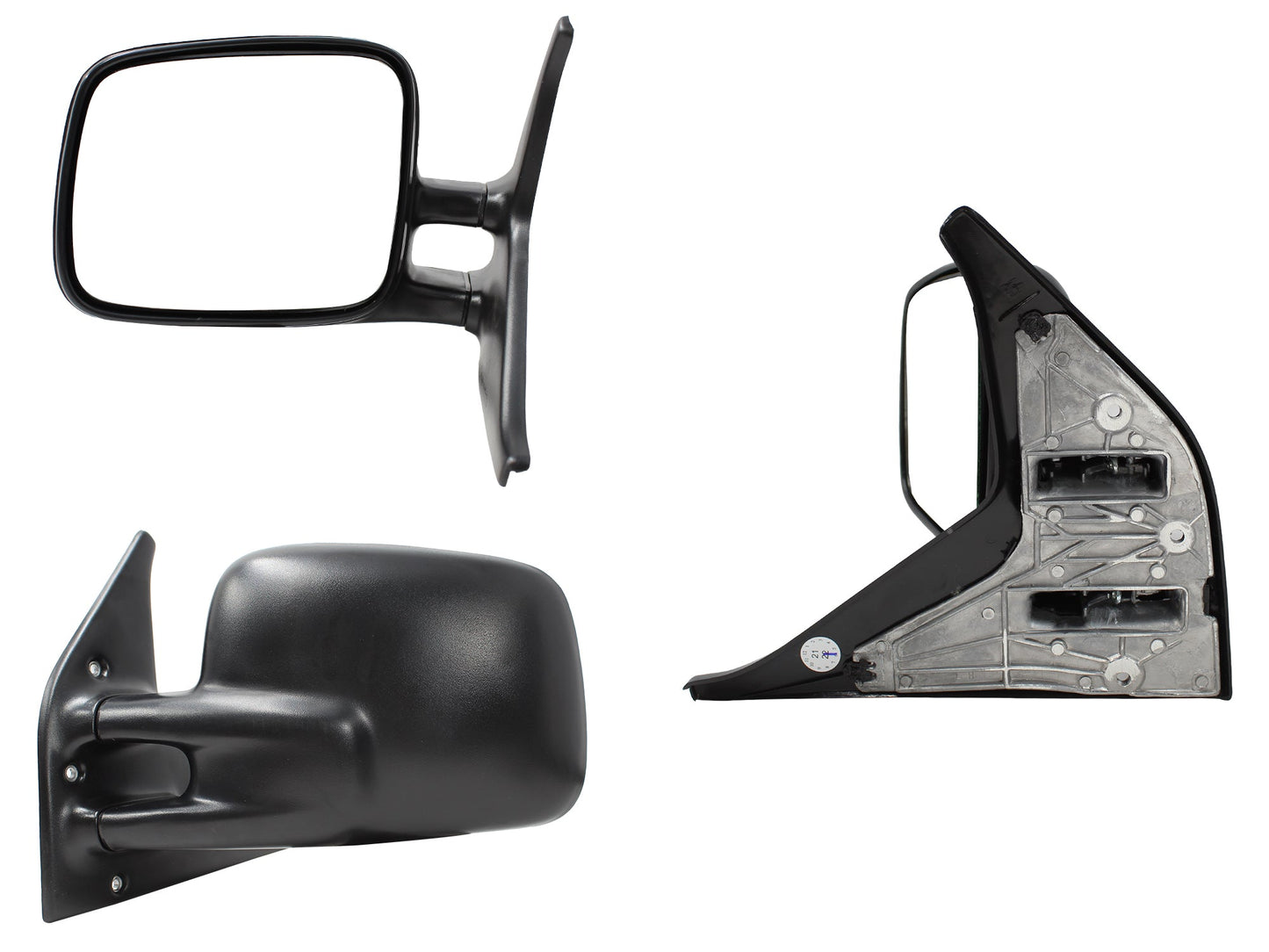 ESPEJO IZQ MANUAL NEGRO POROSO (BASE INT METALICA)