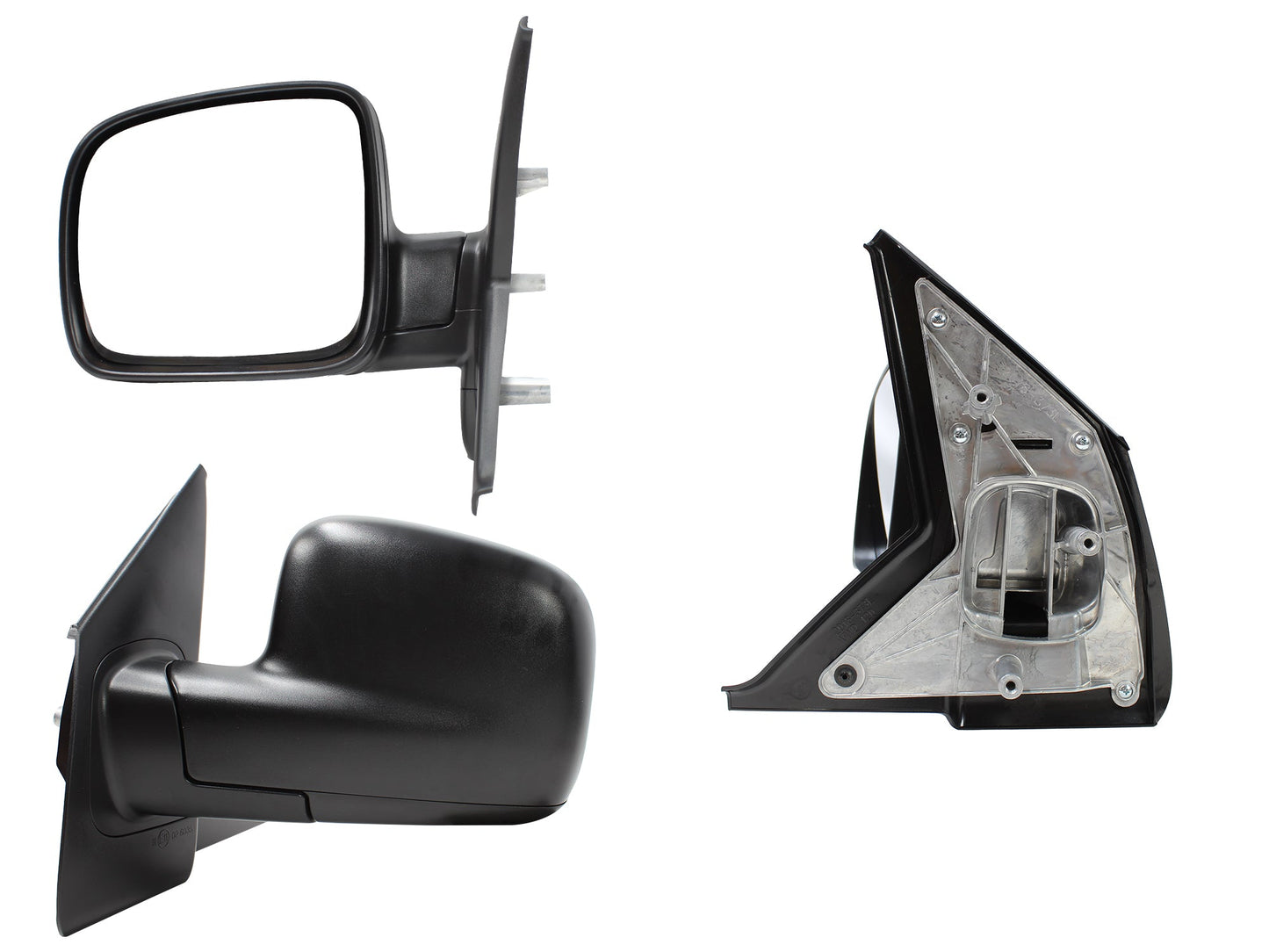 ESPEJO IZQ MANUAL NEGRO POROSO (BASE INT METALICA)