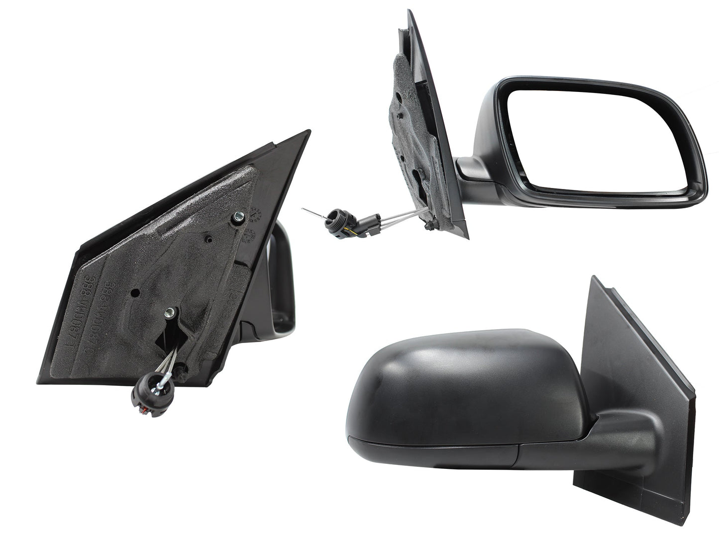 ESPEJO DER MANUAL NEGRO POROSO C/CONTROL