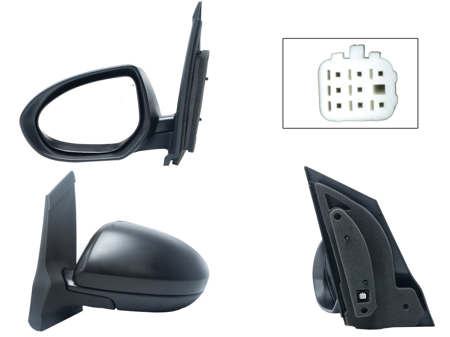 ESPEJO IZQ ELECT NEGRO P/PINTAR (3PINES)