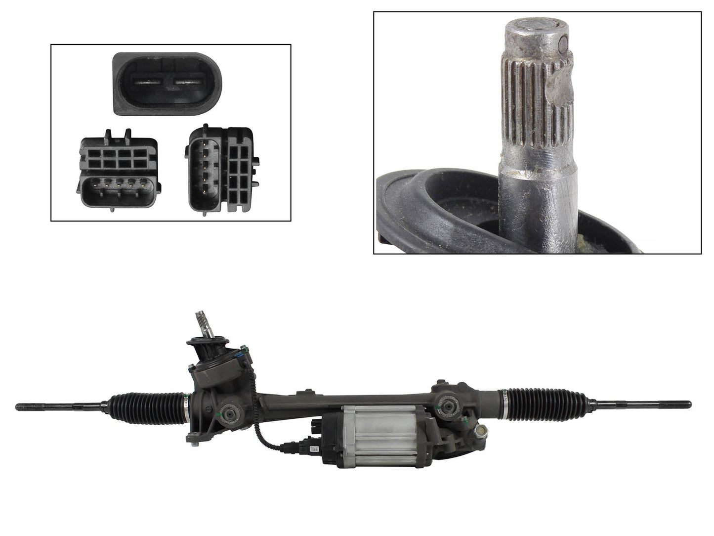 CAJA DE DIREC ELECTRONICA C/MODULO GRANDE C/SENSOR C/BIEL S/TER (JT A6 GLI/GOLF A5-A6/TIGUAN/PASSAT)