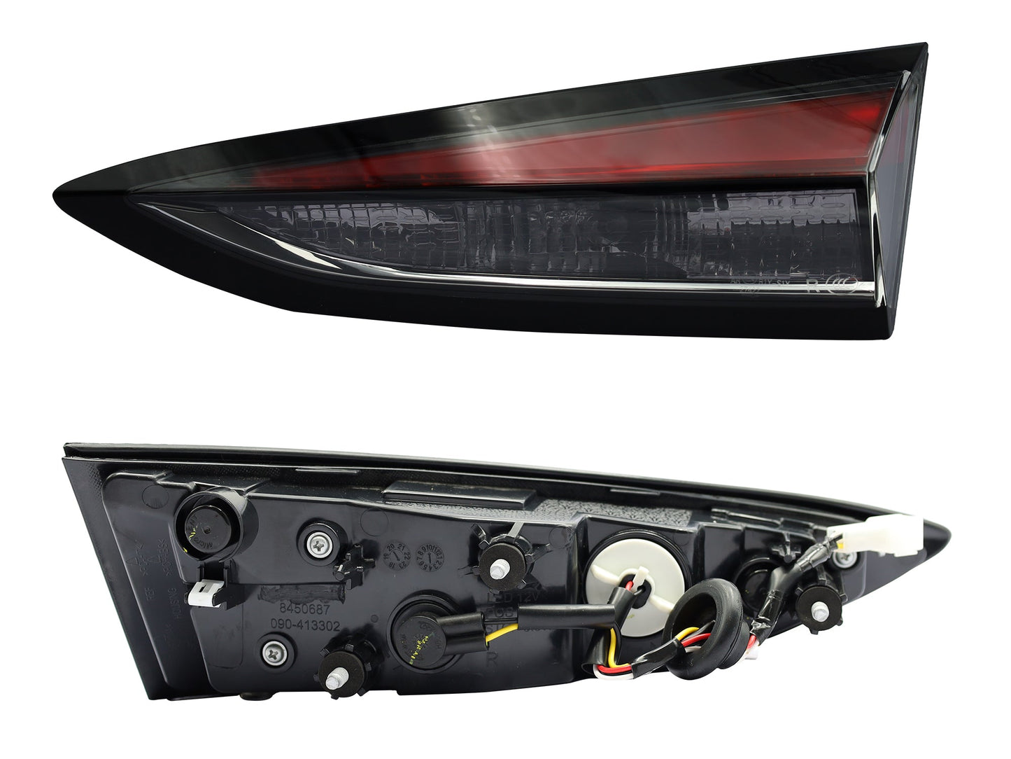 CALAVERA DER INT C/ARNES C/LED FILO NEGRO (ROJO/BLANCO)