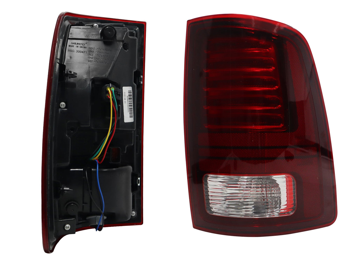 CALAVERA DER C/ARNES C/LED FILO ROJO (BLANCO/ROJO)