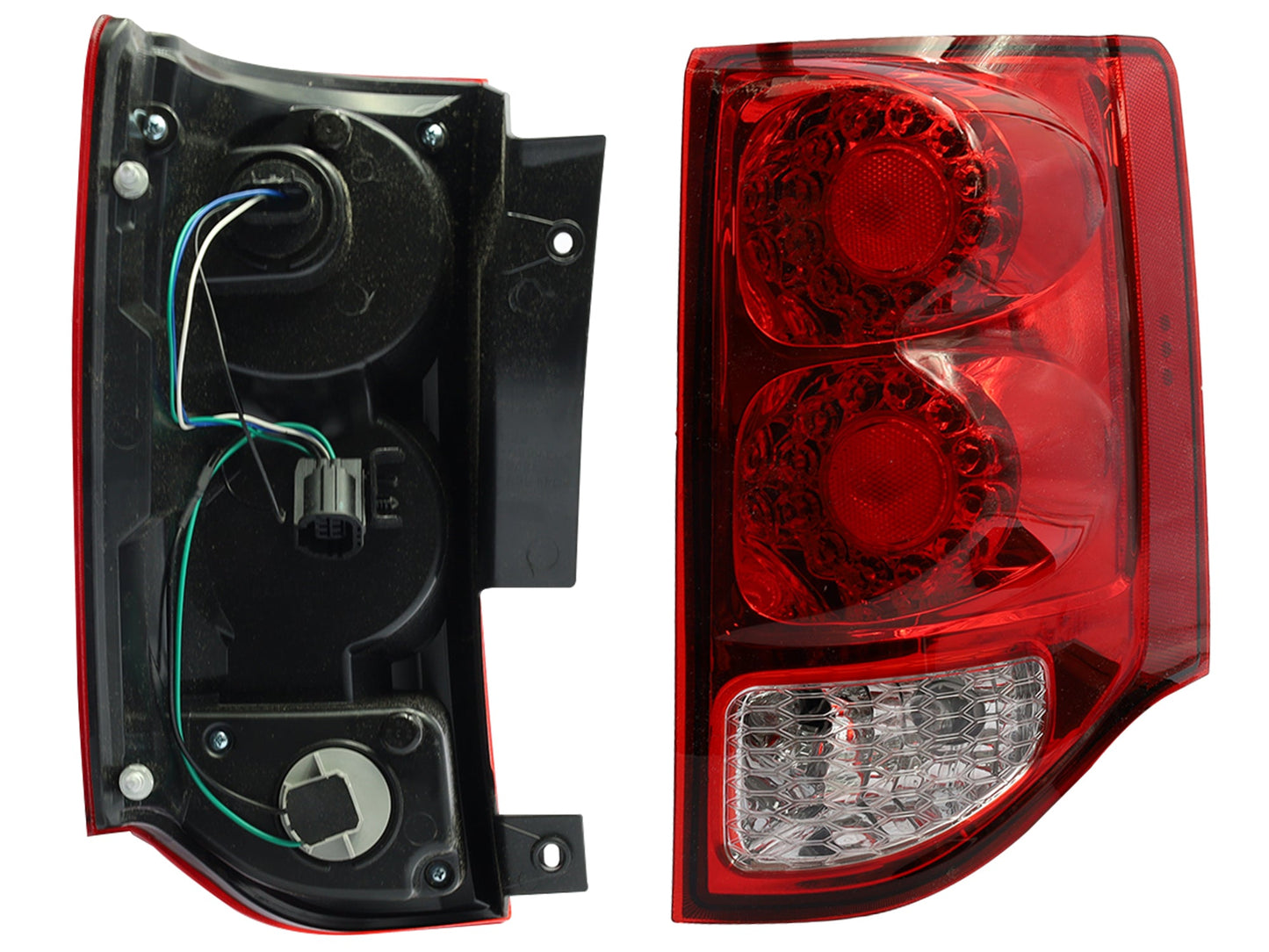 CALAVERA DER C/ARNES C/LED (ROJO/BLANCO)