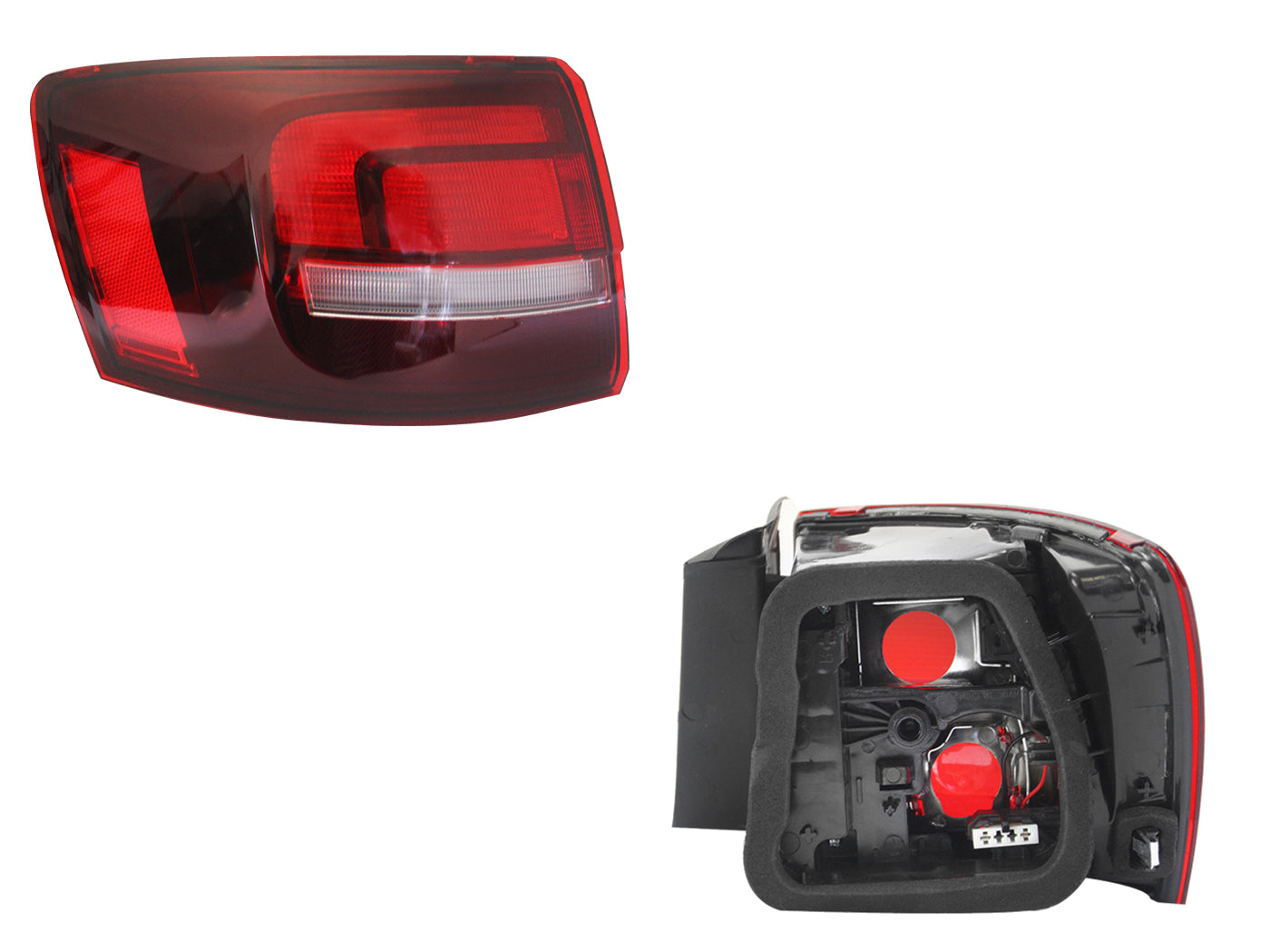 CALAVERA IZQ EXT S/ARNES OSCURA (ROJO/BLANCO)