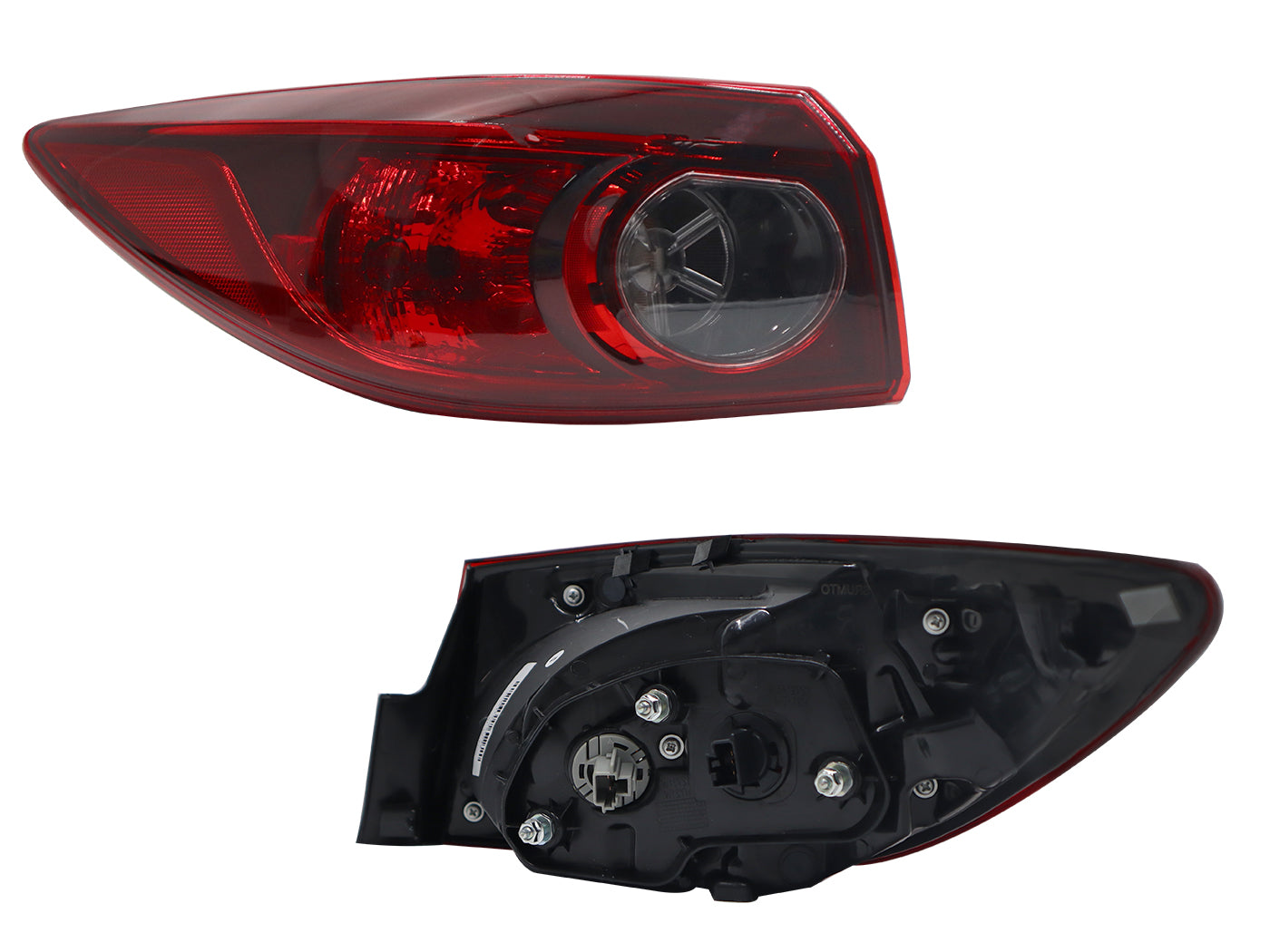 CALAVERA IZQ EXT S/ARNES C/SOQUET P/HALOGENO CLARA 4PTAS (BLANCO/ROJO)