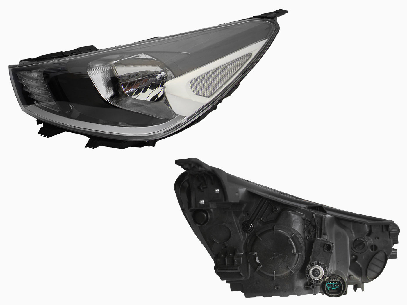FARO IZQ F/NEGRO C/MOTOR S/LUPA (SEDAN/H-BACK)