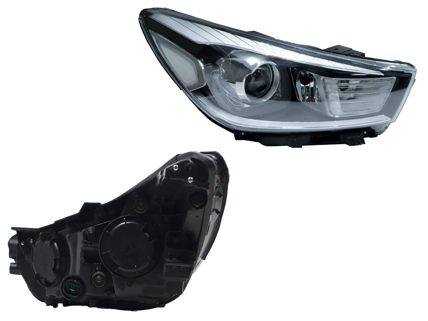FARO DER F/NEGRO C/LED C/LUPA (SEDAN/H-BACK)