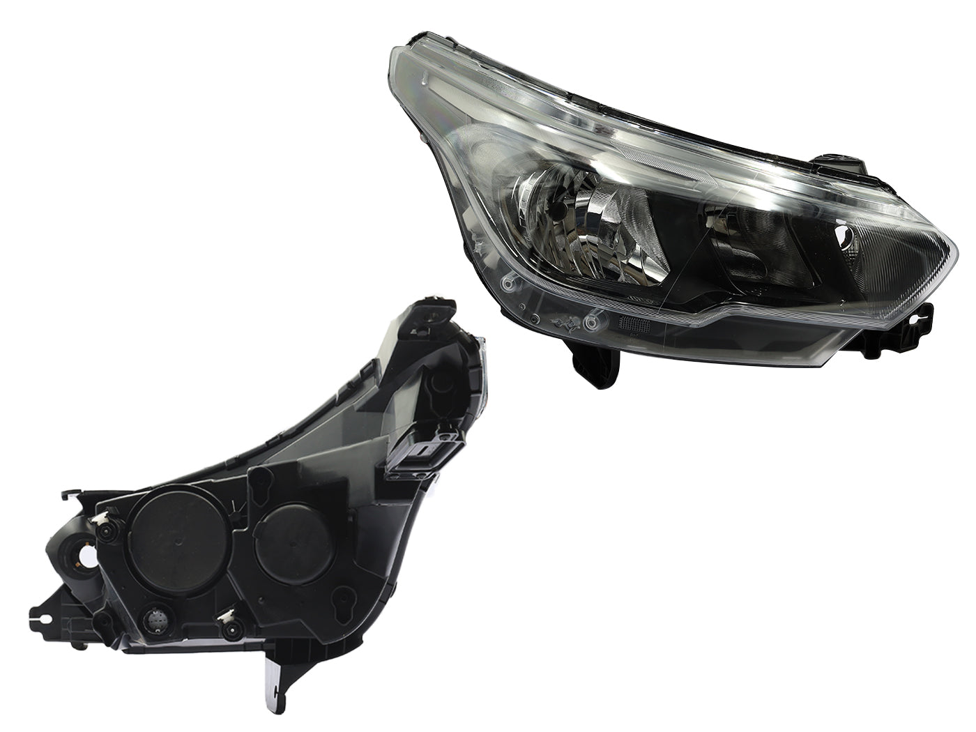 FARO DER F/NEGRO C/DRL P/HALOGENO