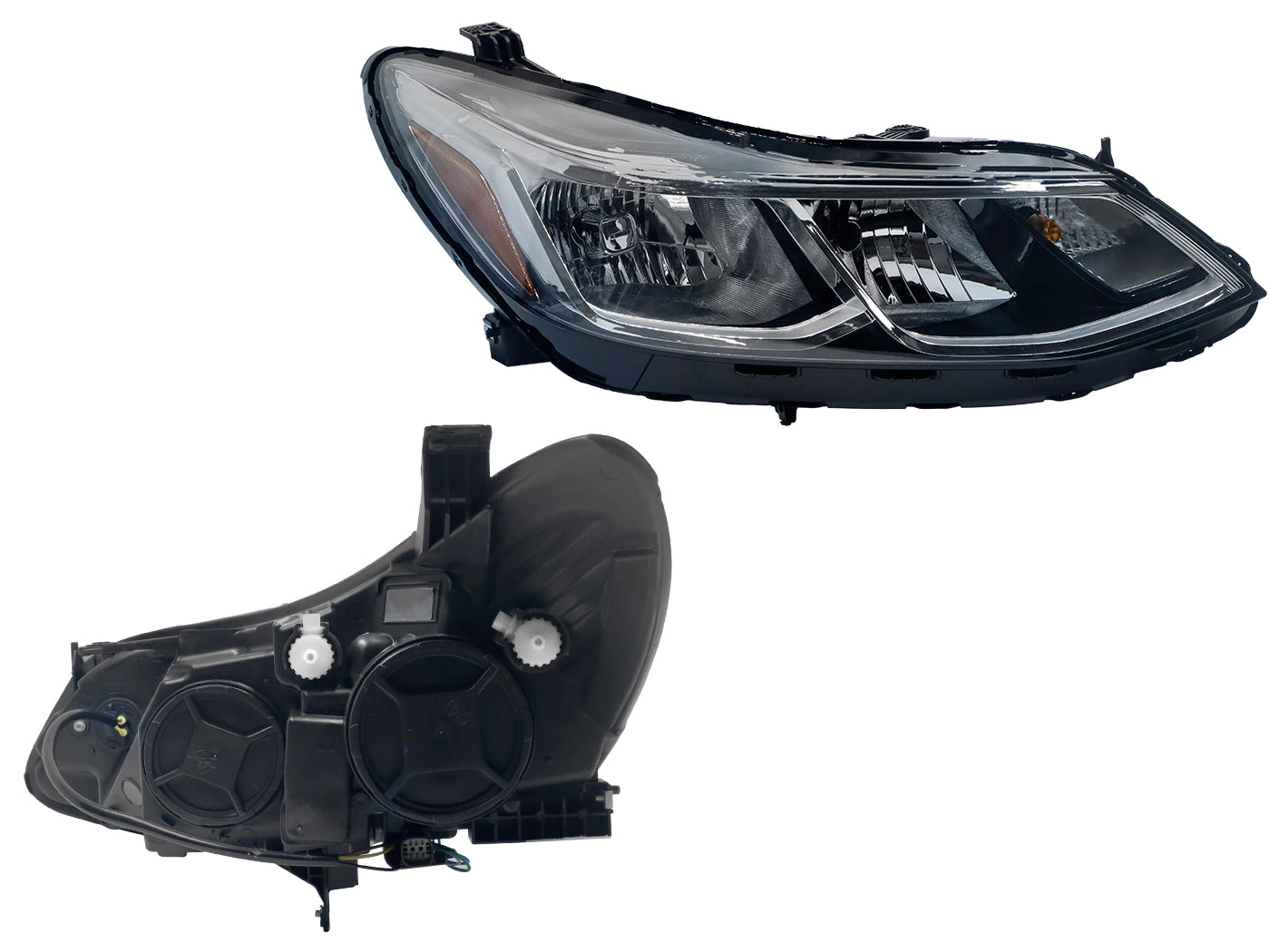 FARO DER F/CROMADO C/MICA AMBAR