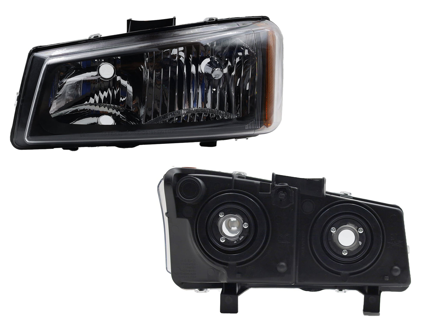 FARO IZQ F/NEGRO C/MICA AMBAR (SUBURBAN 04-06)