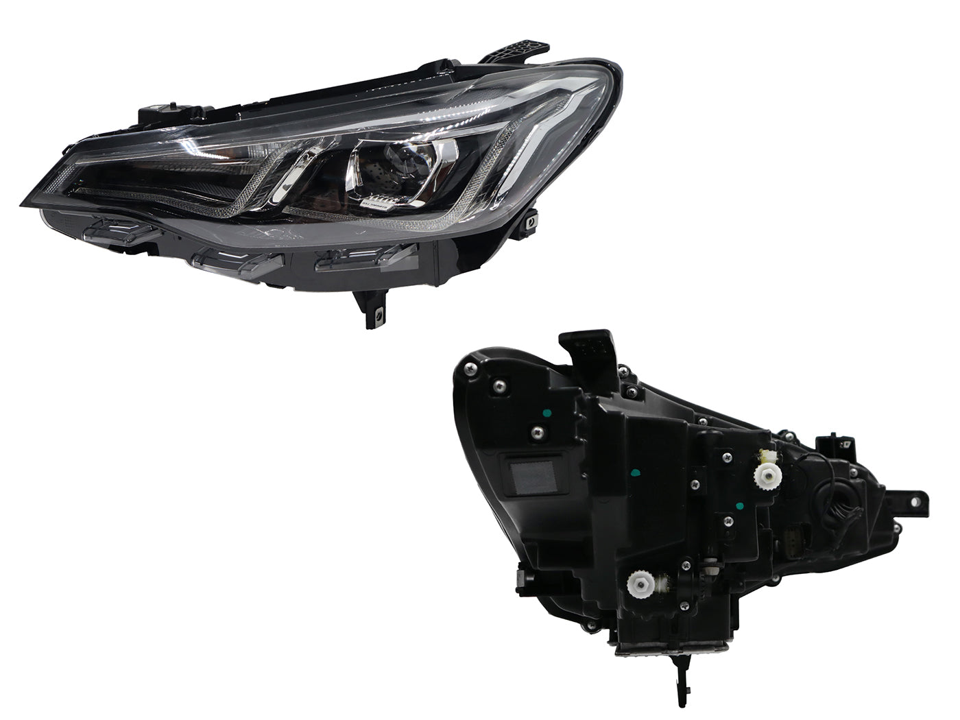 FARO IZQ F/CROMADO C/LED C/LUPA